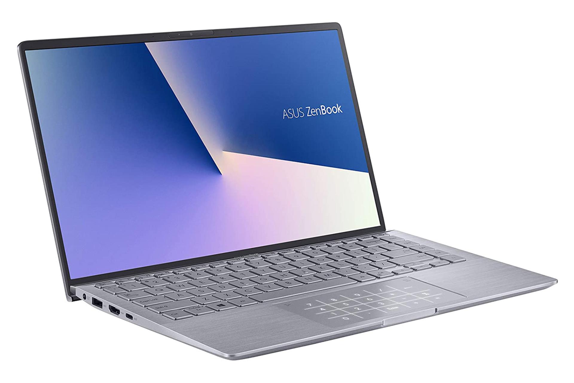 نمای نیمرخ سمت چپ ایسوس ذن بوک 14 UM433IQ و نمایش پورت ها