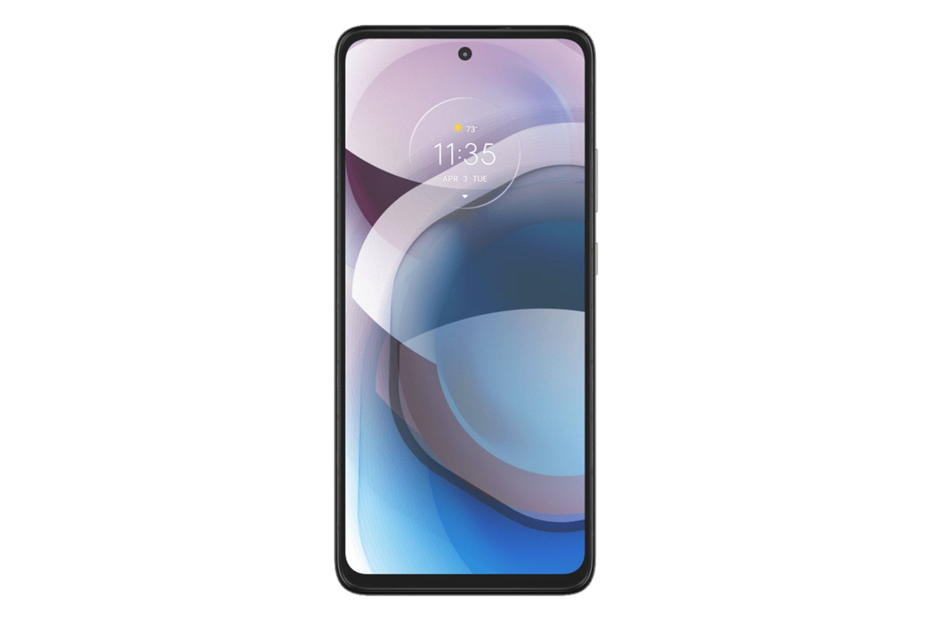 نمای جلو گوشی وان 5 جی ایس موتورولا رنگ نقره ای