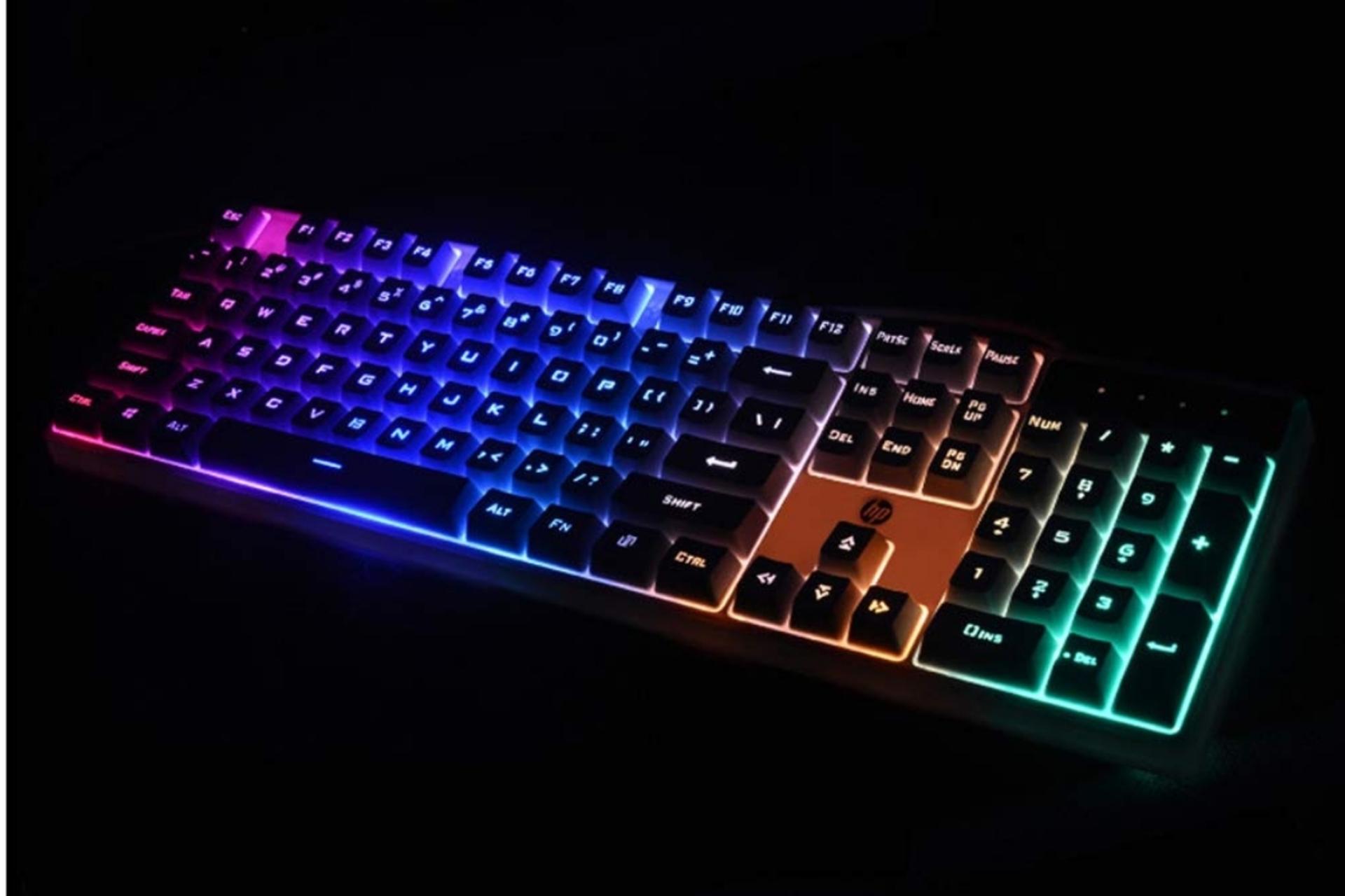 نور پس زمینه کیبورد گیمینگ HP K300