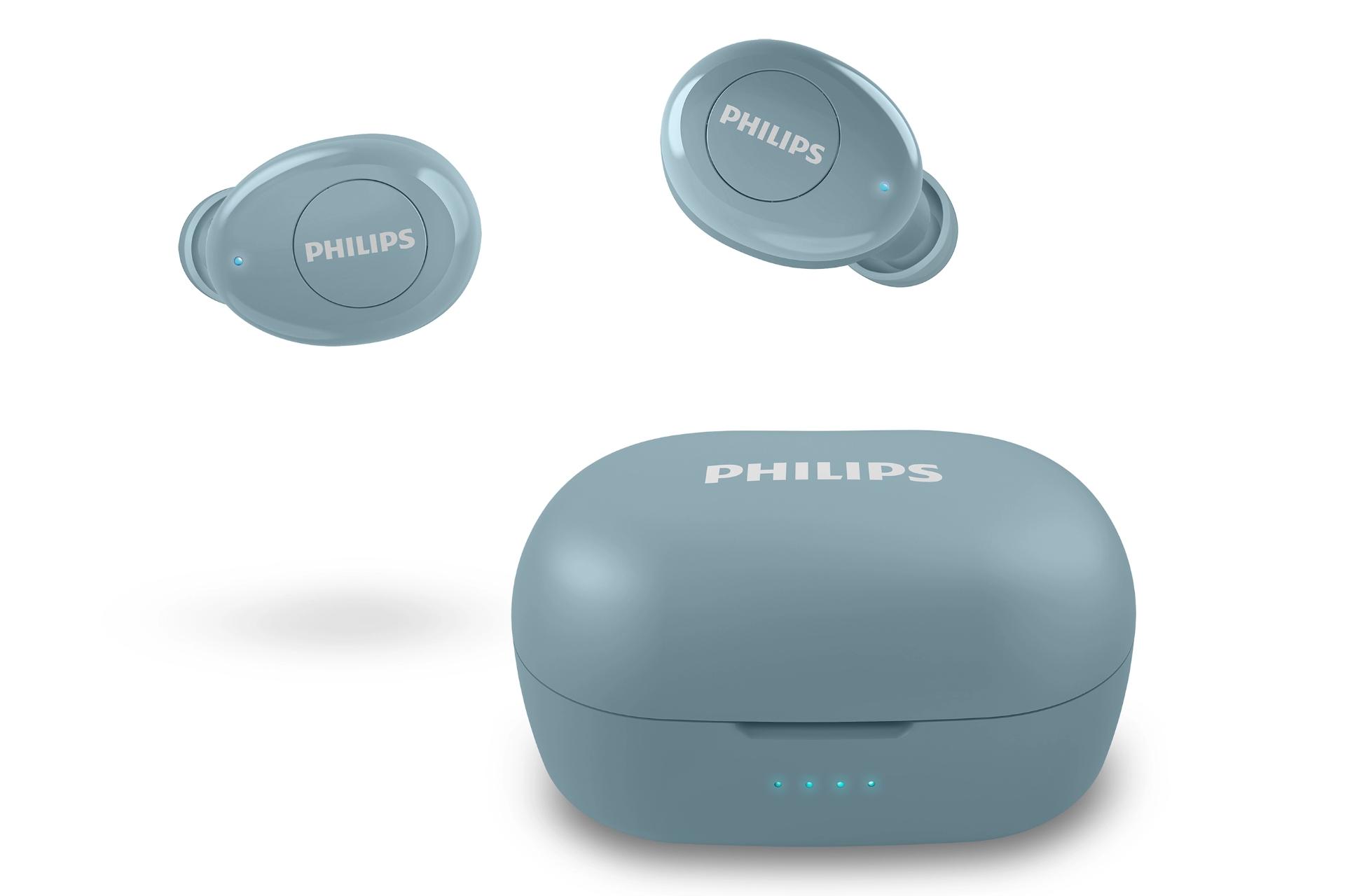 محفظه شارژ ایرباد بی سیم فیلیپس Philips TAT2205 آبی