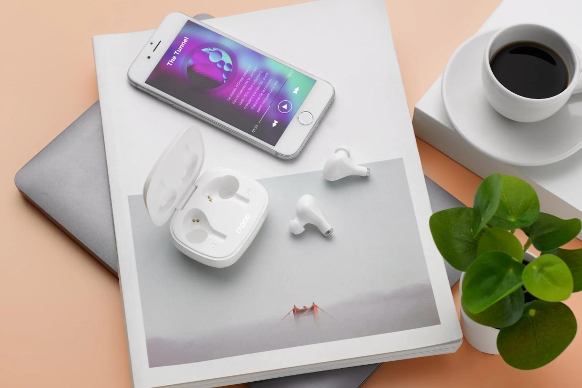 محفظه شارژ ایرباد بی سیم رپو Rapoo i300