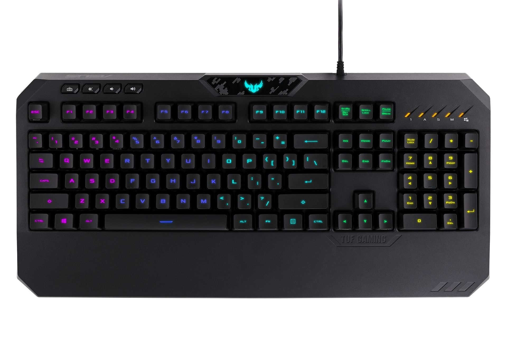 نمای رو به رو کیبورد ASUS TUF Gaming K5