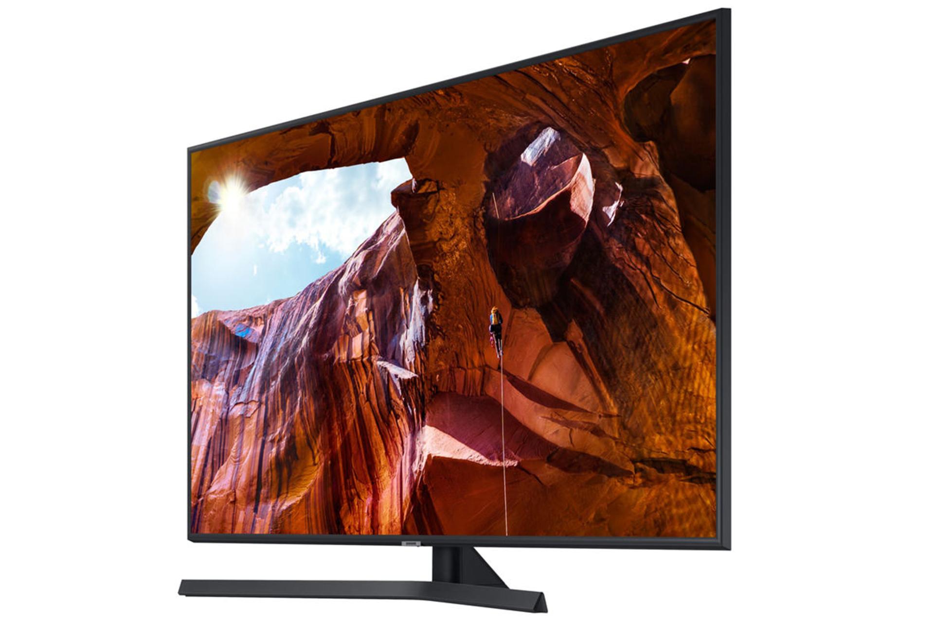 نمای نیمرخ تلویزیون سامسونگ RU7400 مدل 65 اینچ