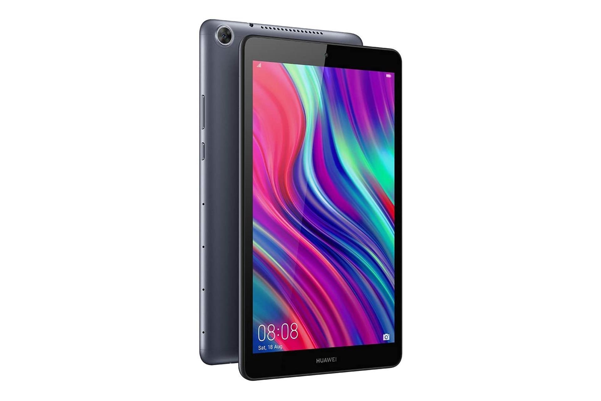 نمای جلو و پشت تبلت مدیاپد M5 لایت 8 هواوی / Huawei MediaPad M5 Lite 8 خاکستری