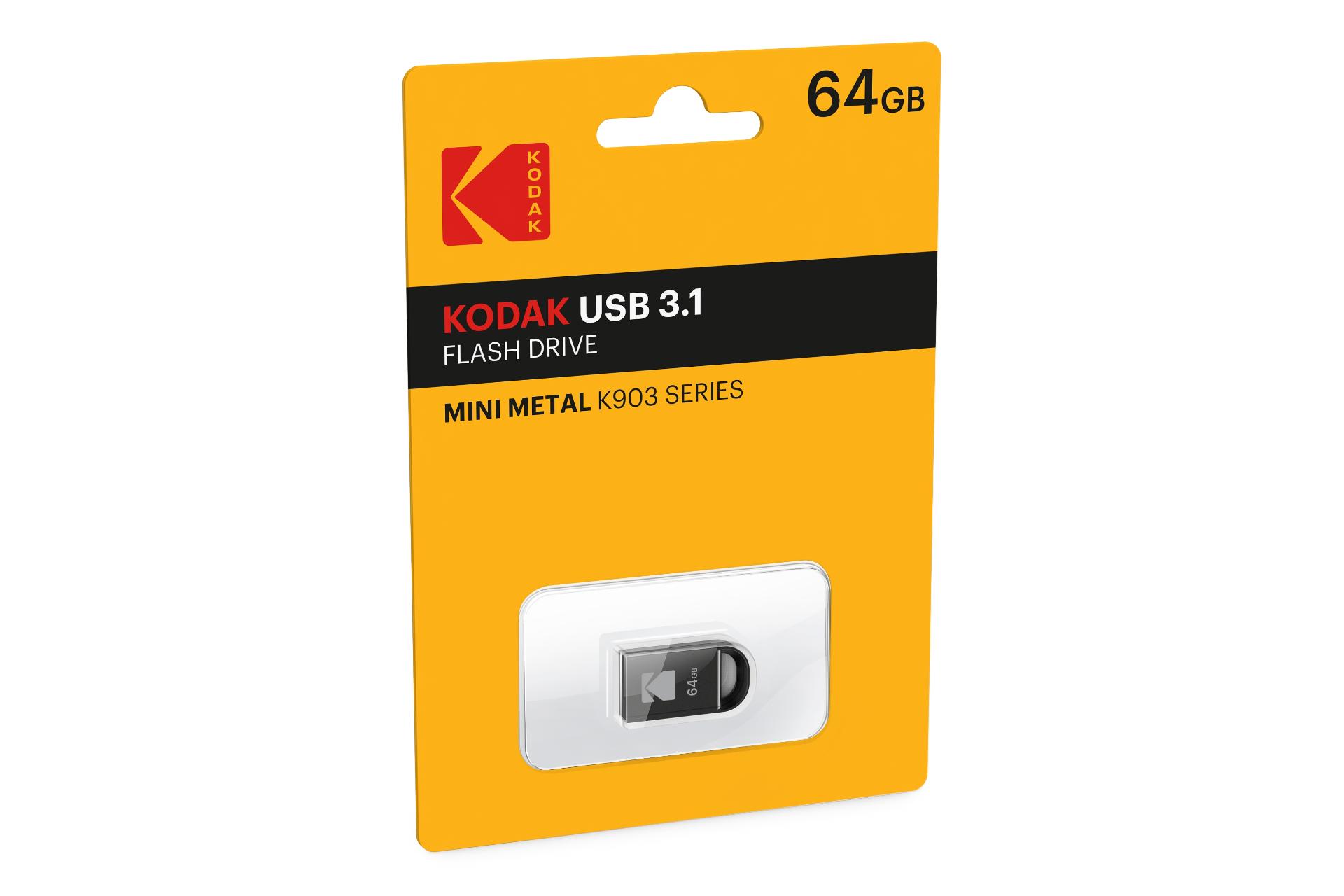 جعبه Kodak Mini Metal K903 64GB / فلش مموری کداک مدل Mini Metal K903 ظرفیت 64 گیگابایت