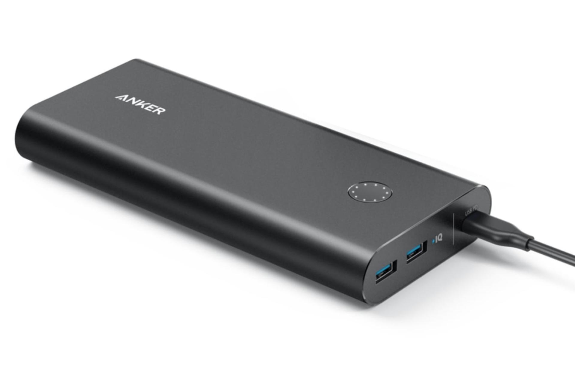 نمای جانبی پاور بانک انکر Anker PowerCore+ A1375 26800mAh با ظرفیت 26800 میلی‌آمپر ساعت