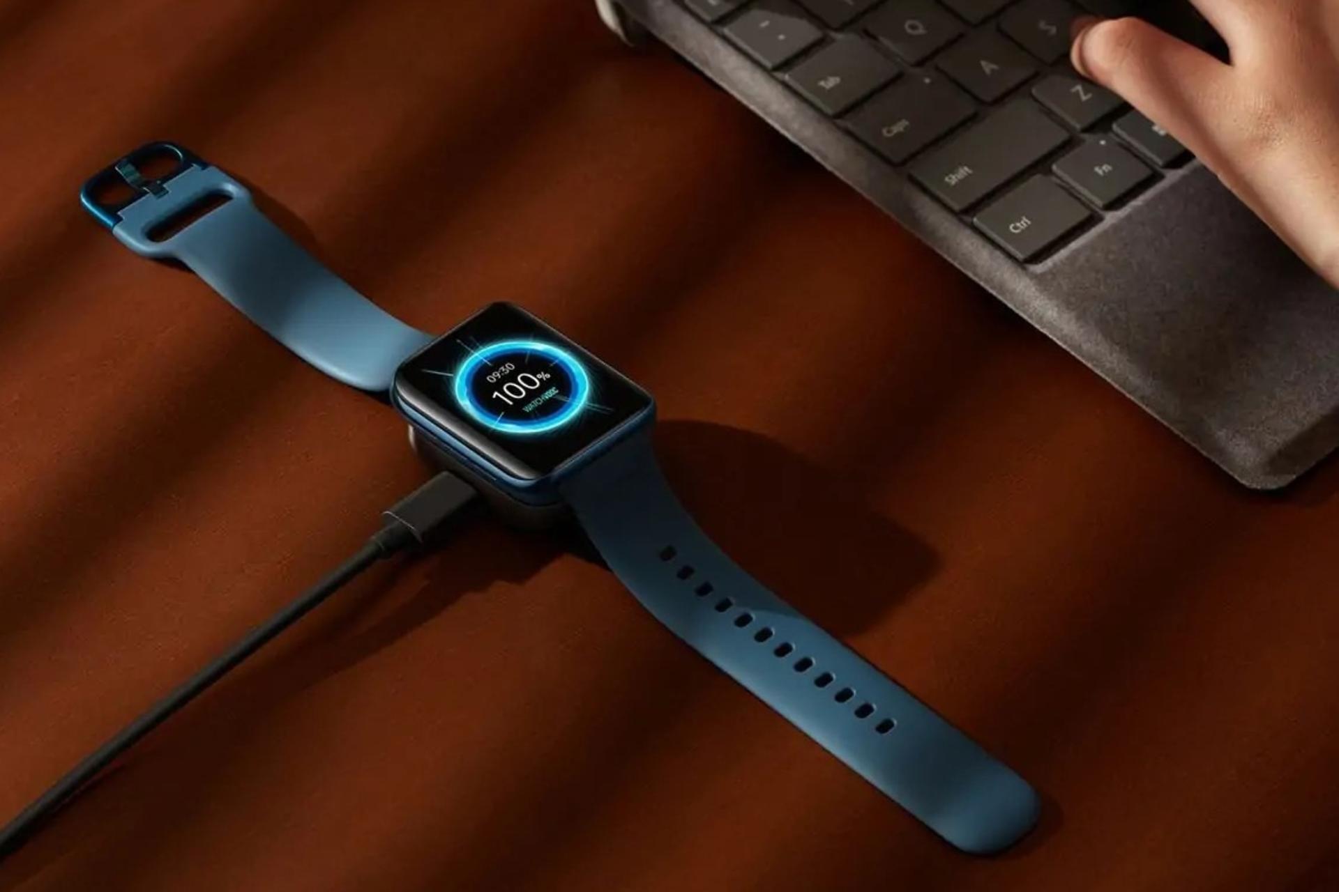 Oppo Watch 2 / ابزار پوشیدنی اوپو واچ 2 آبی در حال شارژ