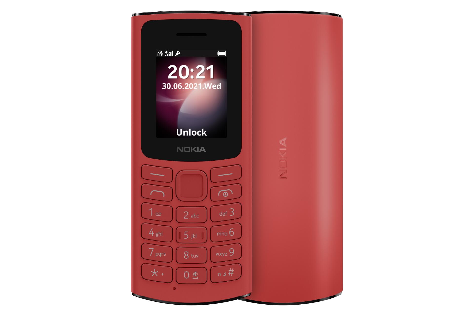 Nokia 105 4G گوشی موبایل نوکیا 105 نسخه 4G قرمز