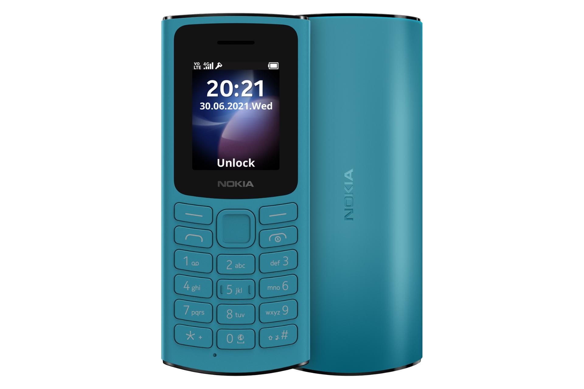 Nokia 105 4G گوشی موبایل نوکیا 105 نسخه 4G آبی