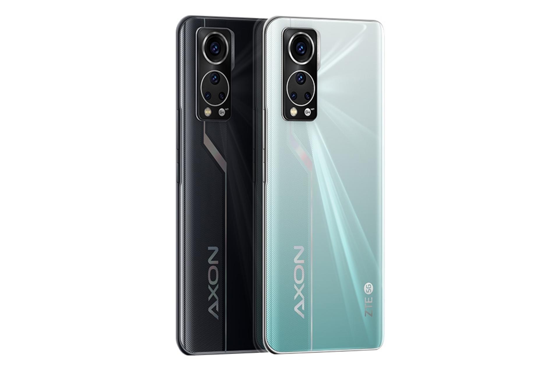 پنل پشت ZTE Axon 30 5G / گوشی موبایل اکسون 30 زد تی ای مشکی و فیروزه ای روشن