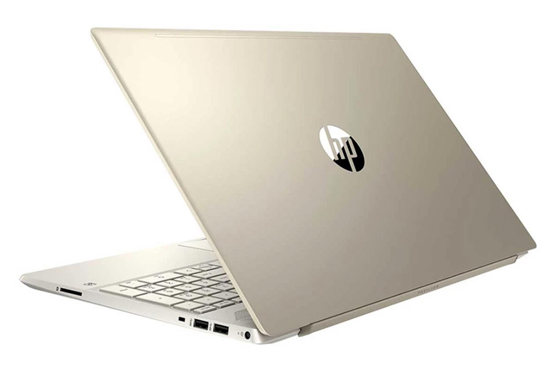 نمای پشت لپ تاپ اچ پی پاویلیون 15 CS3458NIA و نمایش لوگو