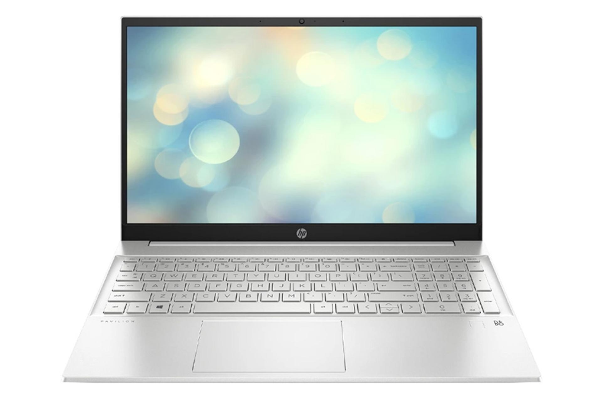 نمای جلو لپ تاپ اچ پی پاویلیون 15 CS3458NIA با صفحه روشن