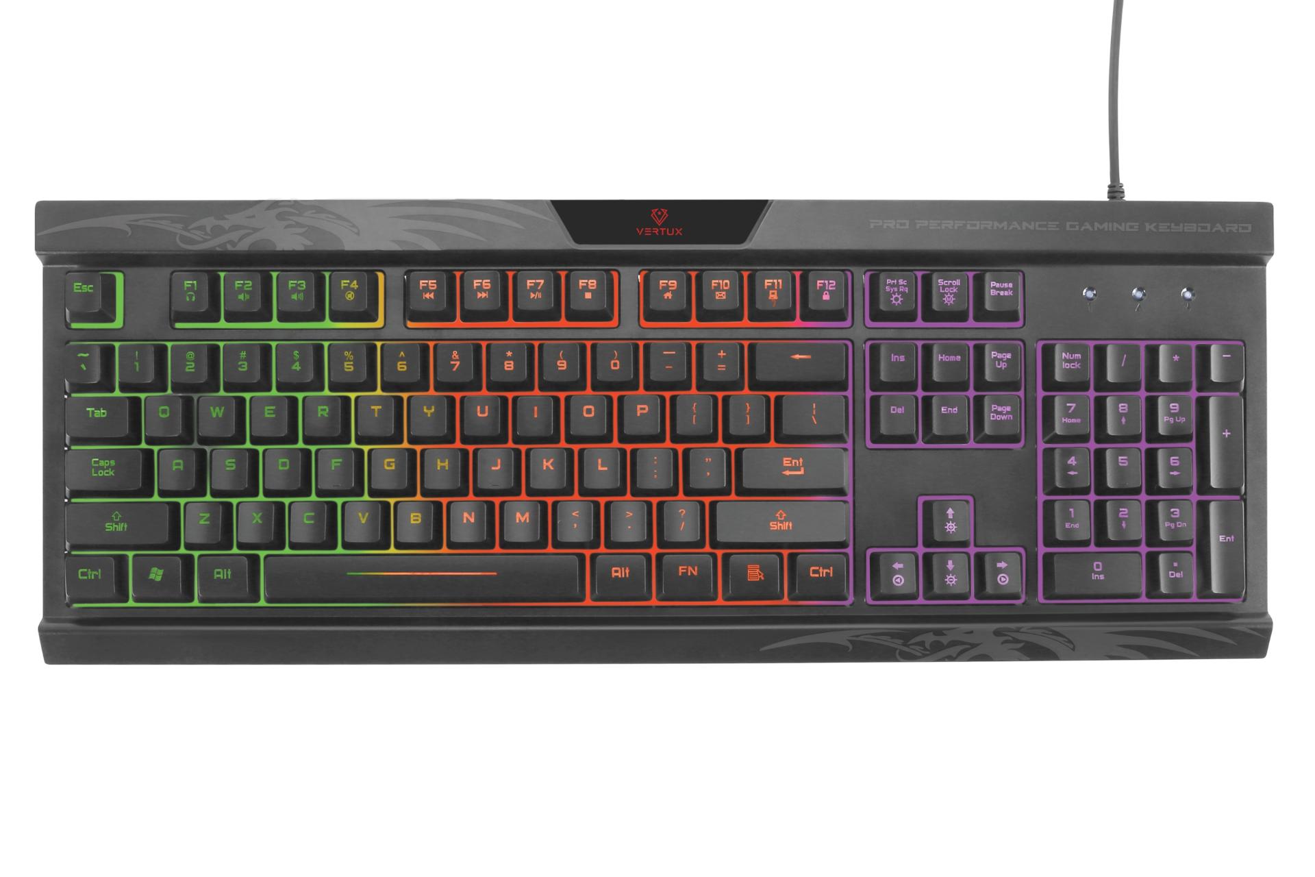 نمای روبرو کیبورد ورتوکس Vertux Amber