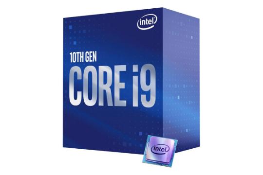 نمای جلو جعبه پردازنده اینتل Core i9 10900