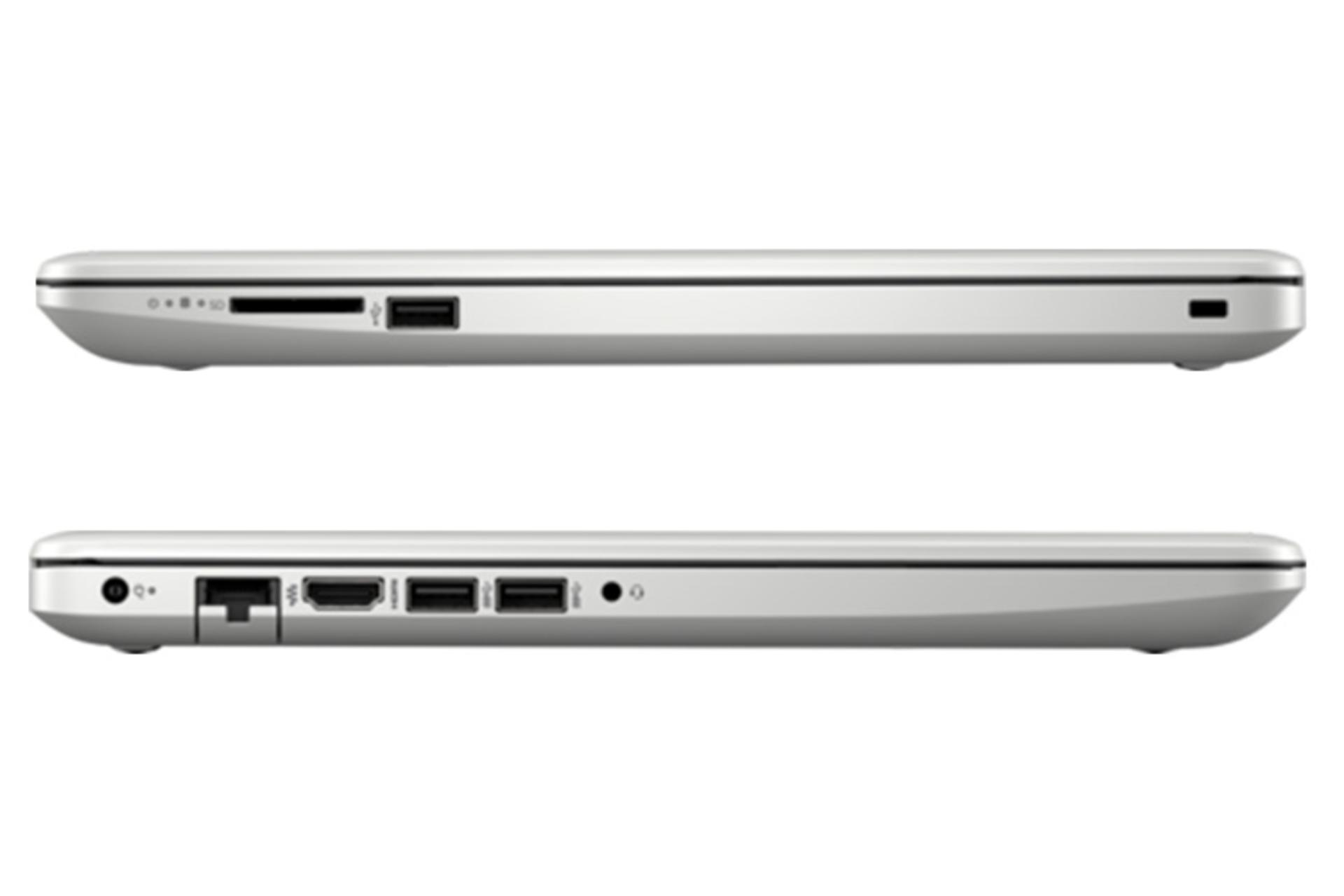 نمای کنار لپ تاپ اچ پی 15 DA2989NIA و نمایش پورت ها