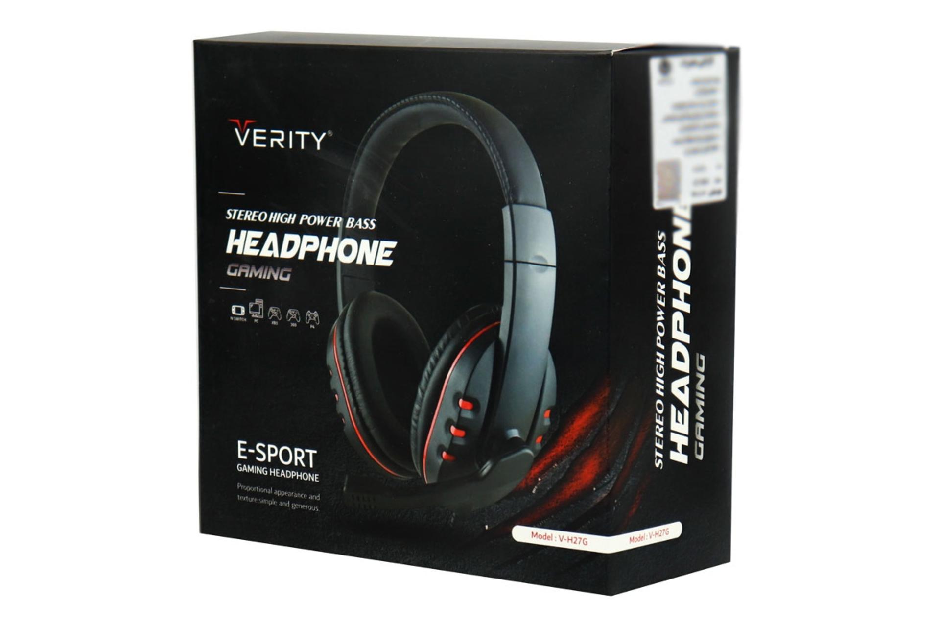 جعبه هدست گیمینگ وریتی Verity V-H27G