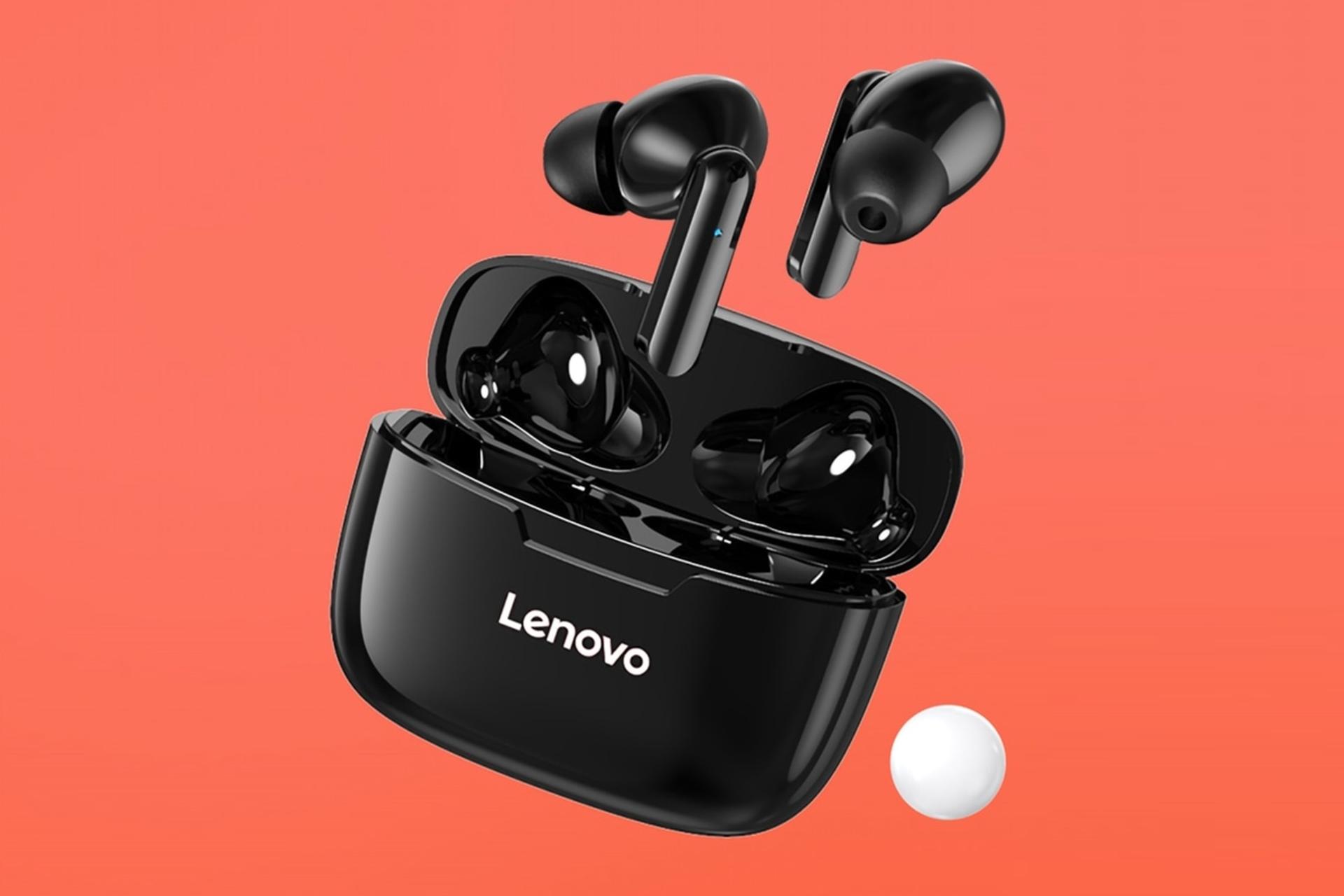 محفظه شارژ ایرباد بی سیم لنوو Lenovo XT90 مشکی