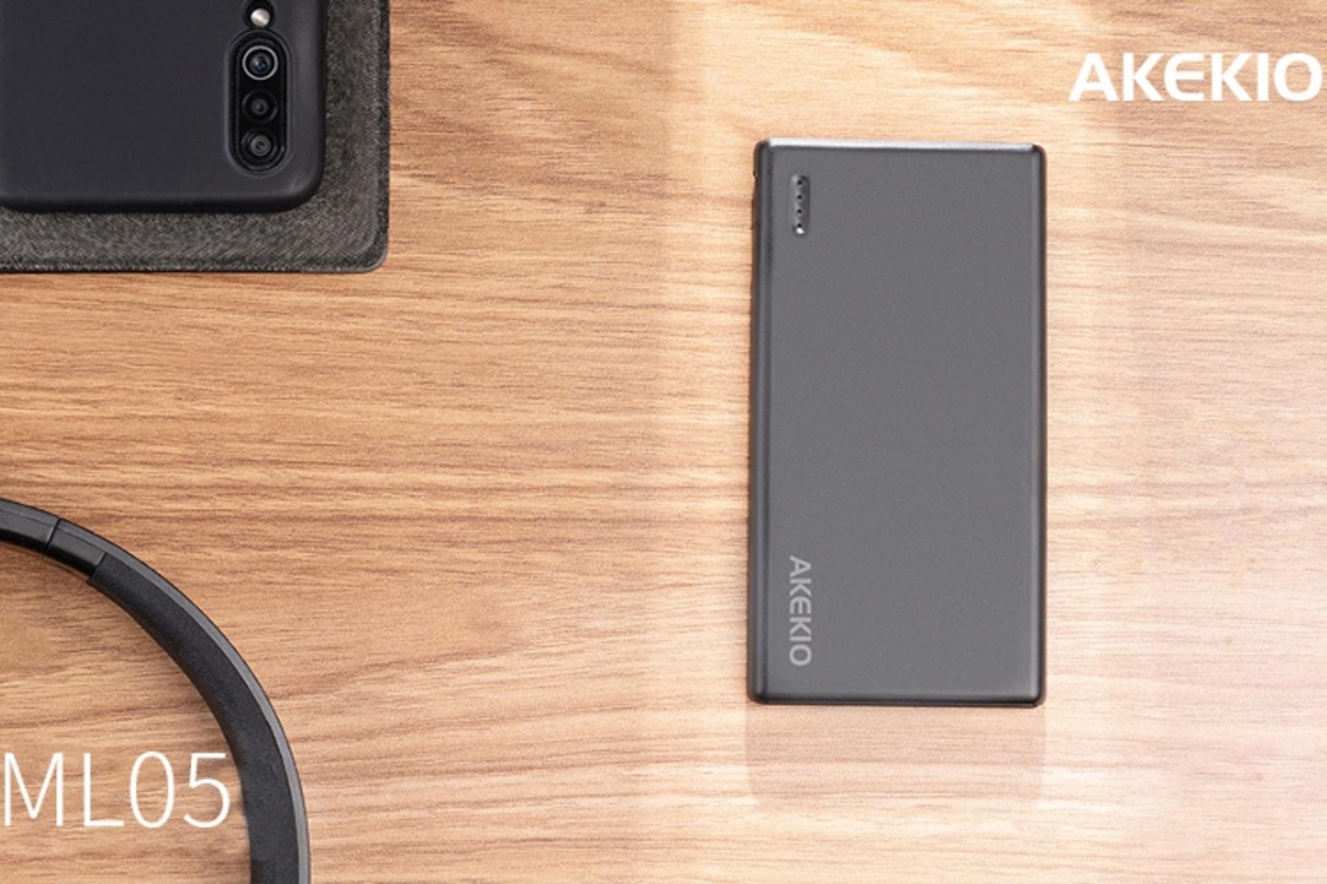 پاور بانک اککیو Akekio ML05 5000mAh با ظرفیت 5000 میلی‌آمپر ساعت مشکی