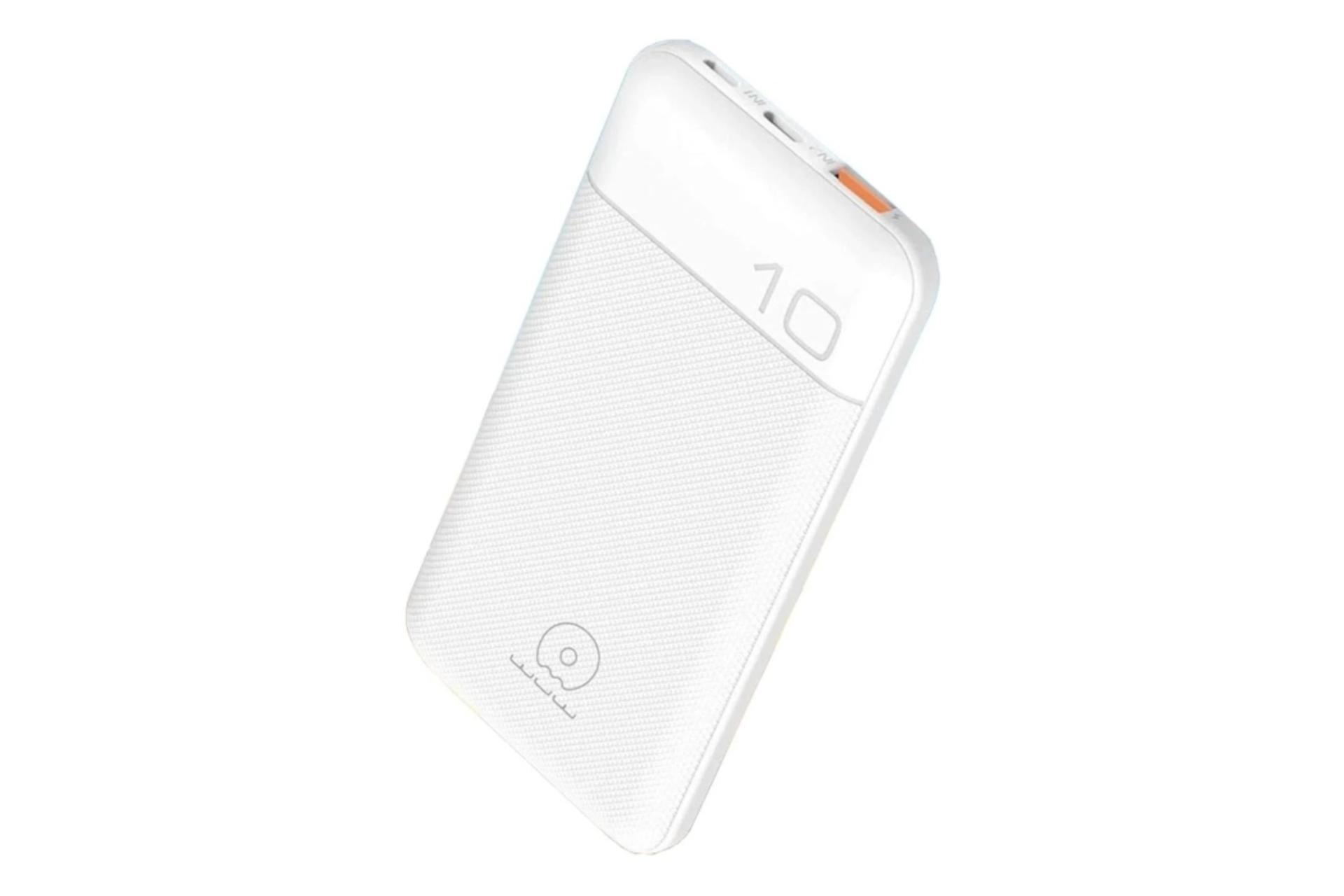 درگاه پاور بانک دبلیو یو دبلیو WUW Y71 10000mAh با ظرفیت 10000 میلی‌آمپر ساعت سفید