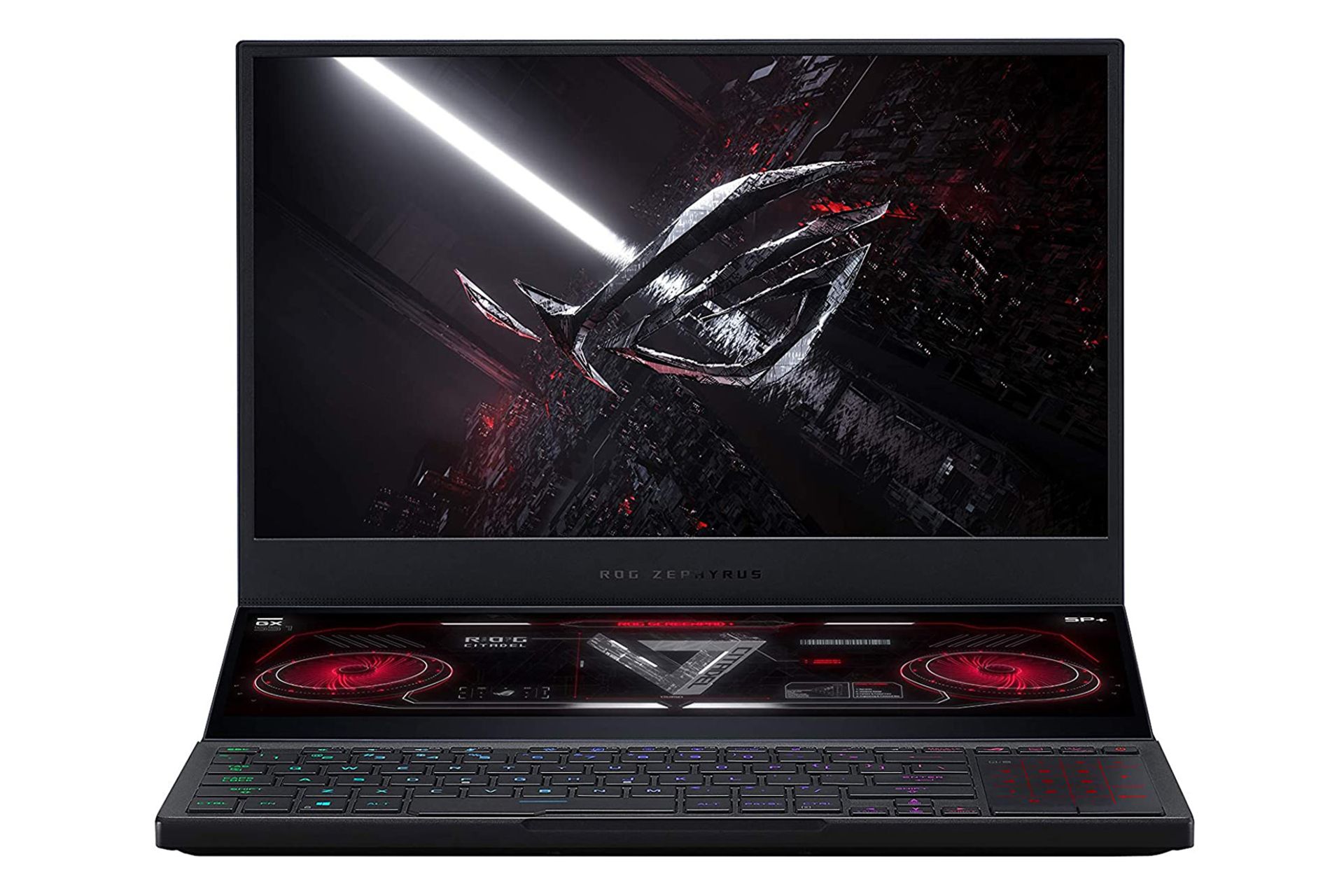 نمای جلو لپ تاپ ایسوس راگ زفیروس Duo SE 15