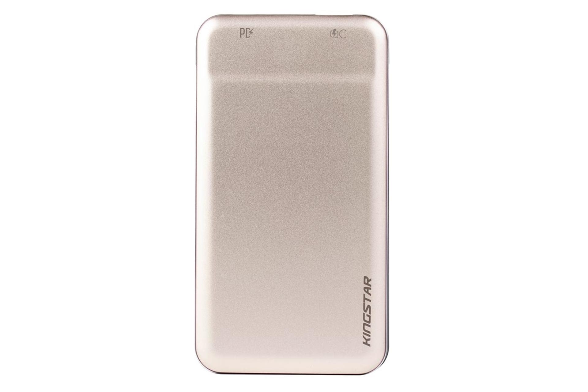پاور بانک کینگ استار KingStar KP10046PQ 10000mAh با ظرفیت 10000 میلی‌آمپر ساعت طلایی
