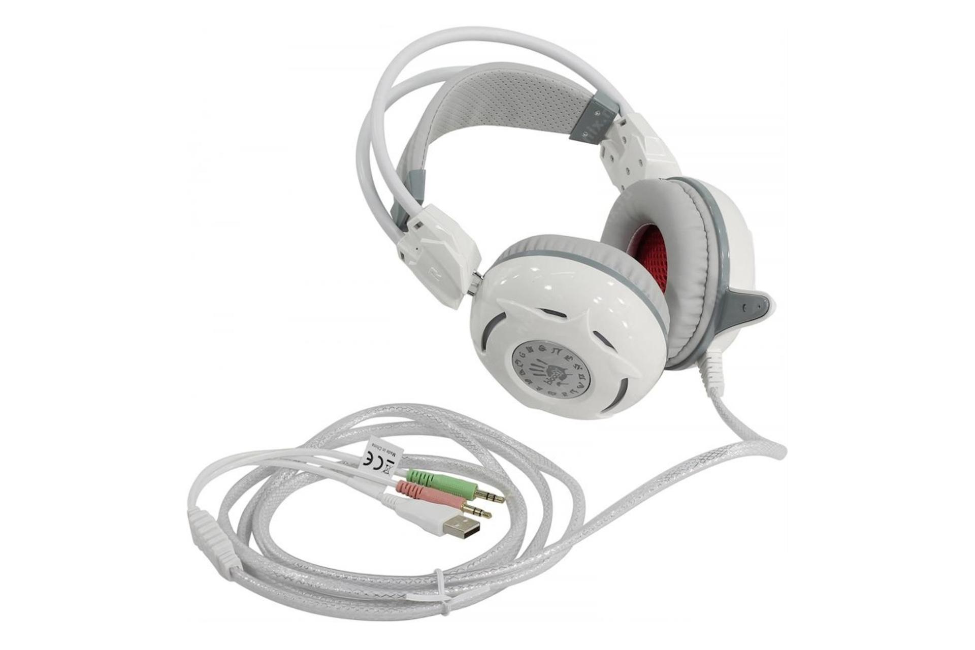 کابل هدفون گیمینگ بلادی Bloody G300 سفید