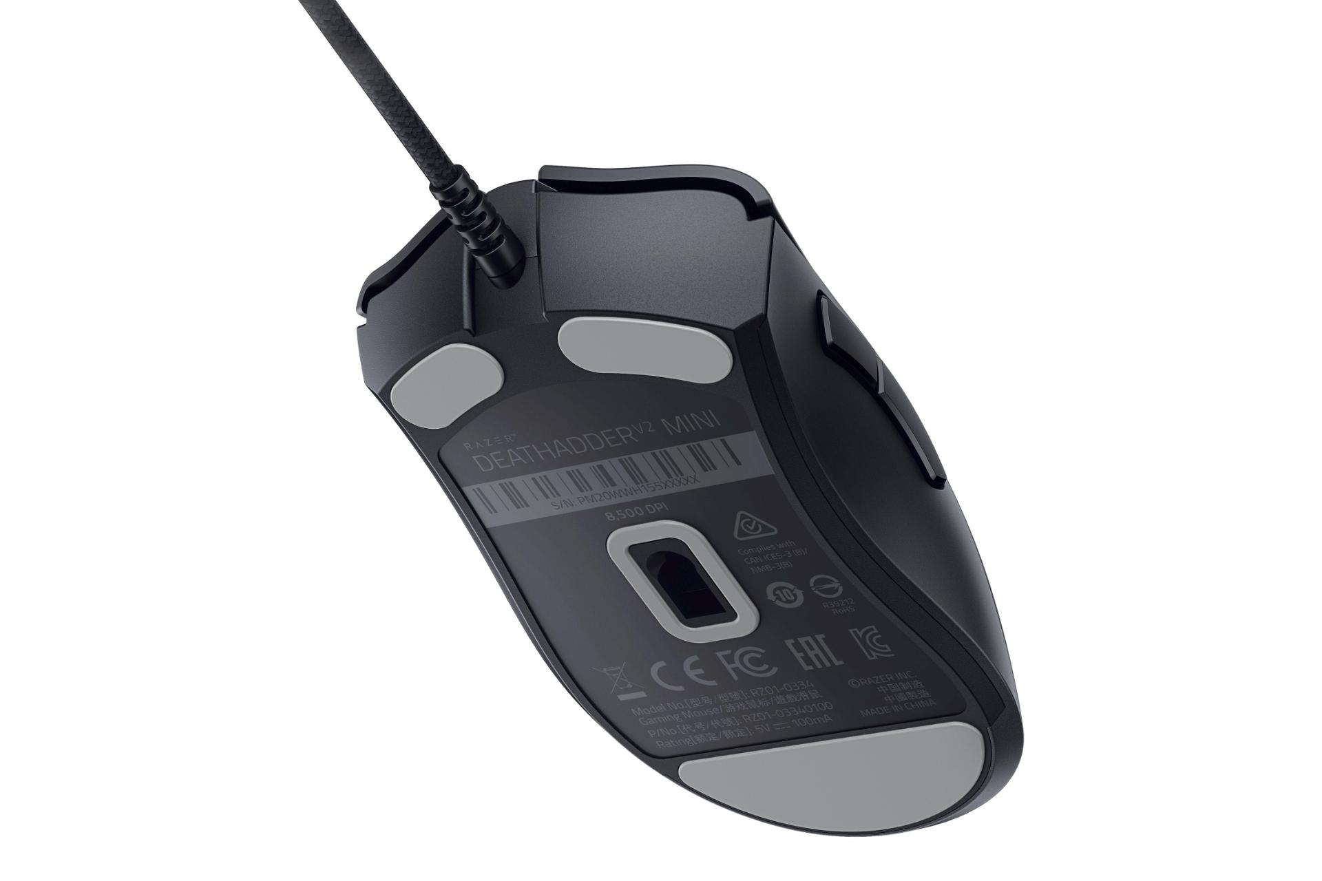 نمای پایین ماوس گیمینگ ریزر Razer DeathAdder V2 Mini