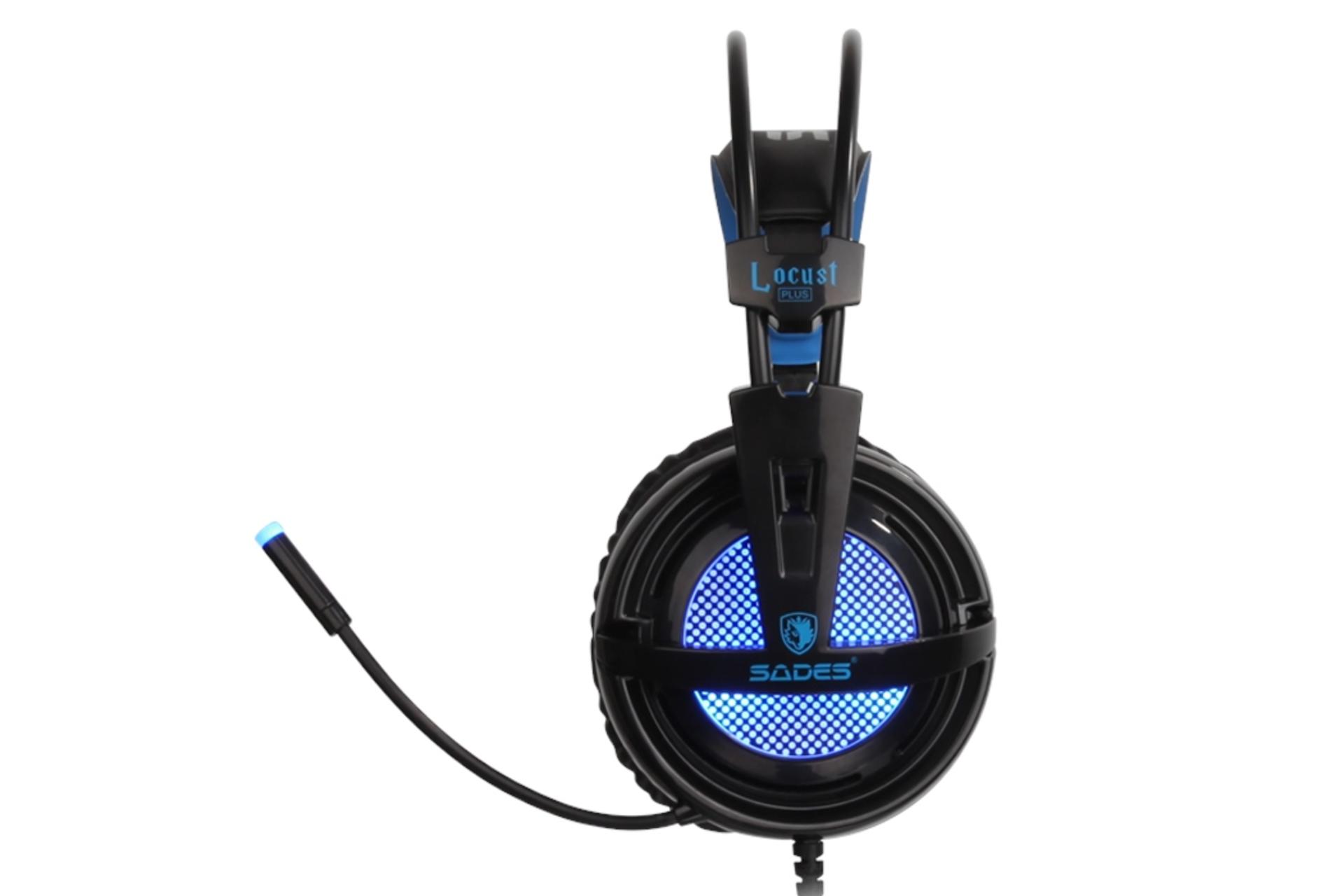 نمای جانبی هدست گیمینگ سادس SADES Locust Plus