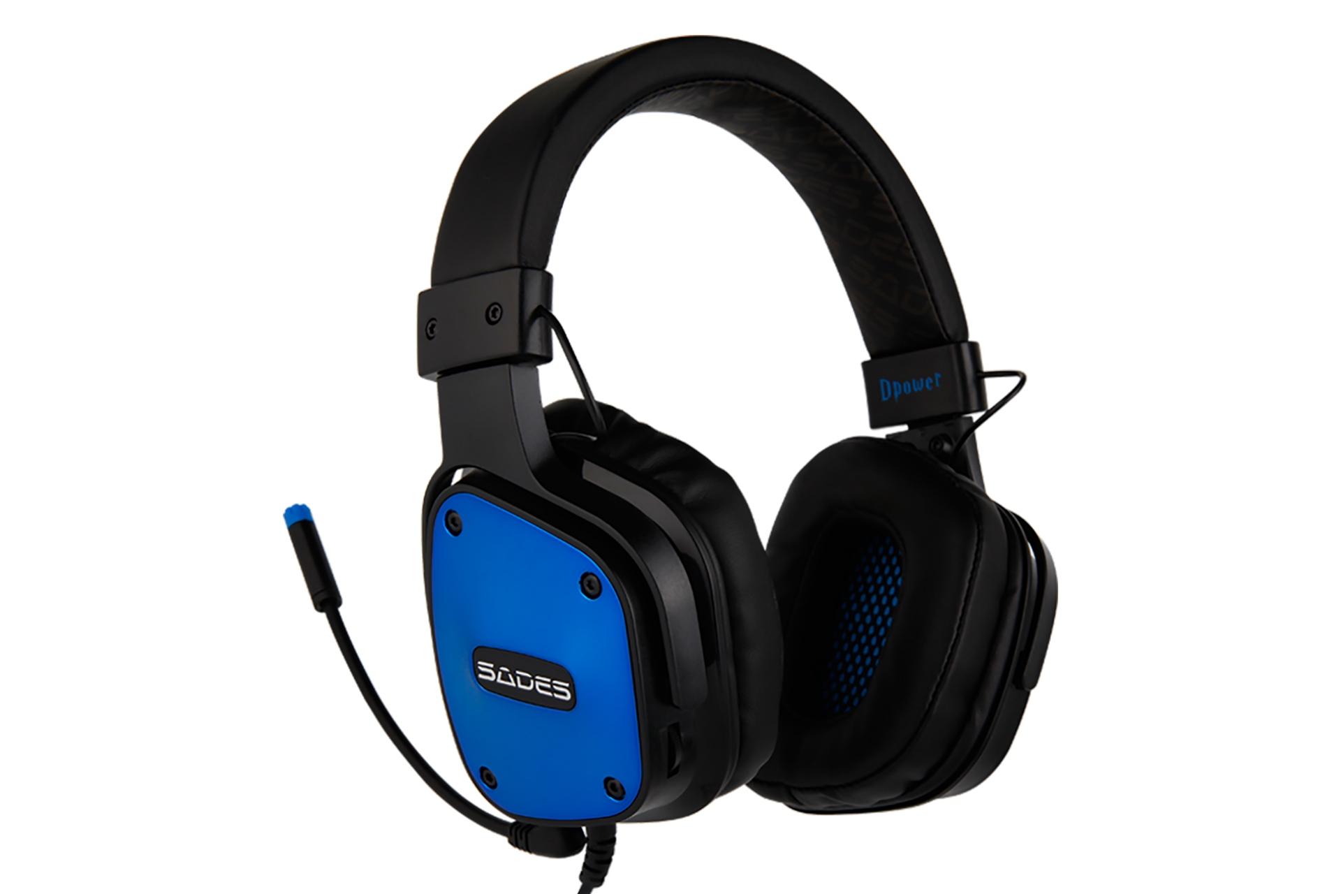 نمای چپ هدست گیمینگ سادس SADES Dpower آبی