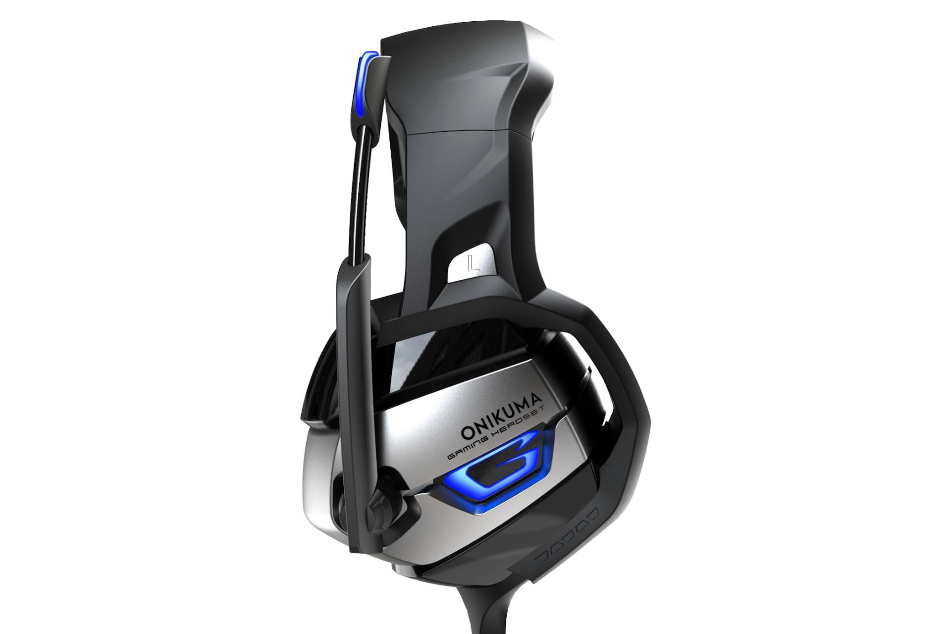 نمای جانبی هدست گیمینگ اونیکوما Onikuma K5 مشکی