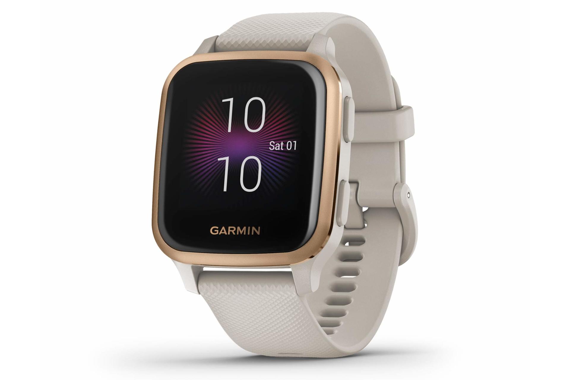 اسمارت واچ ونو اس کیو گارمین نسخه موزیک Garmin Venu Sq Music Edition طلایی بند رزگلد