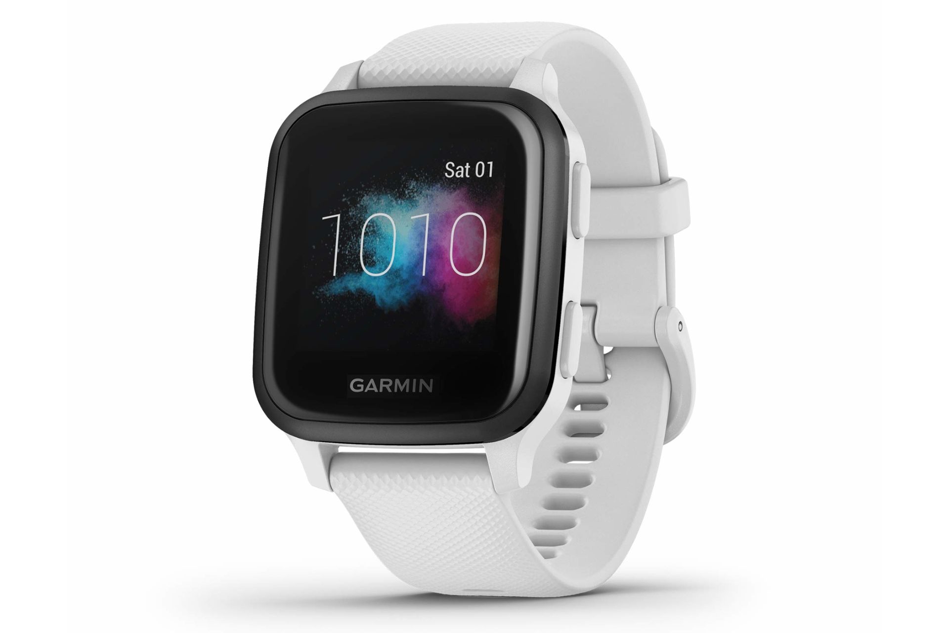 اسمارت واچ ونو اس کیو گارمین نسخه موزیک Garmin Venu Sq Music Edition مشکی بند سفید