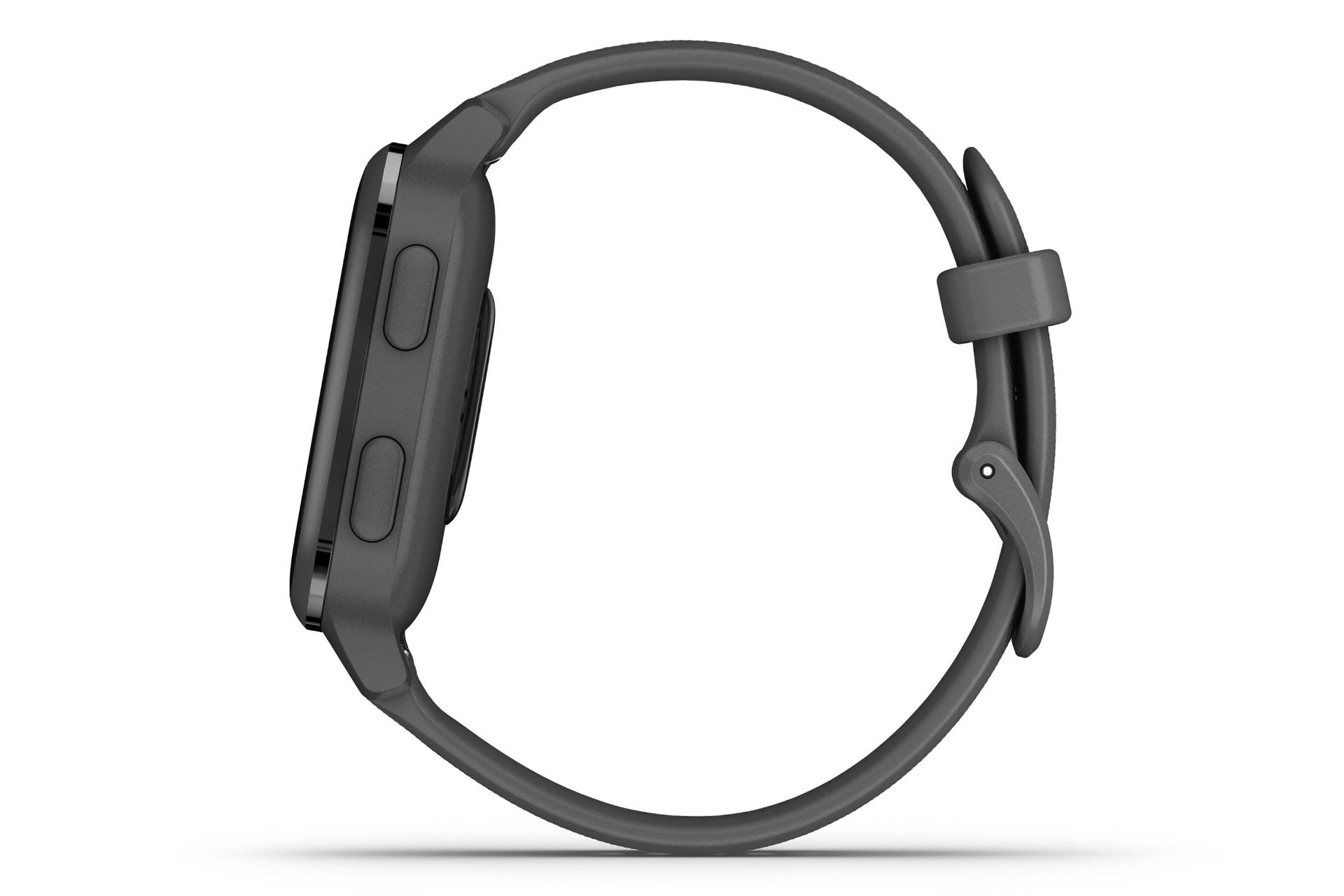 نمای جانبی اسمارت واچ ونو اس کیو گارمین / Garmin Venu Sq زغالی