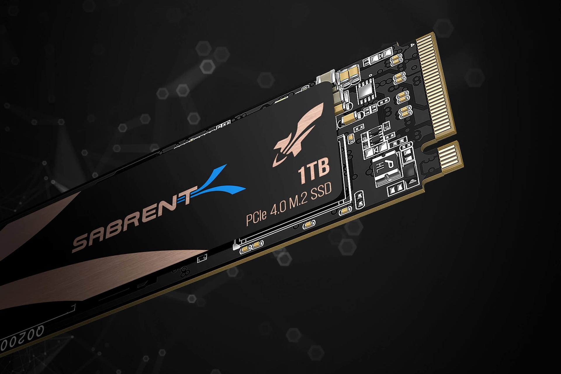 نمای راست SSD سابرنت Sabrent Rocket NVMe M.2 1TB ظرفیت 1 ترابایت