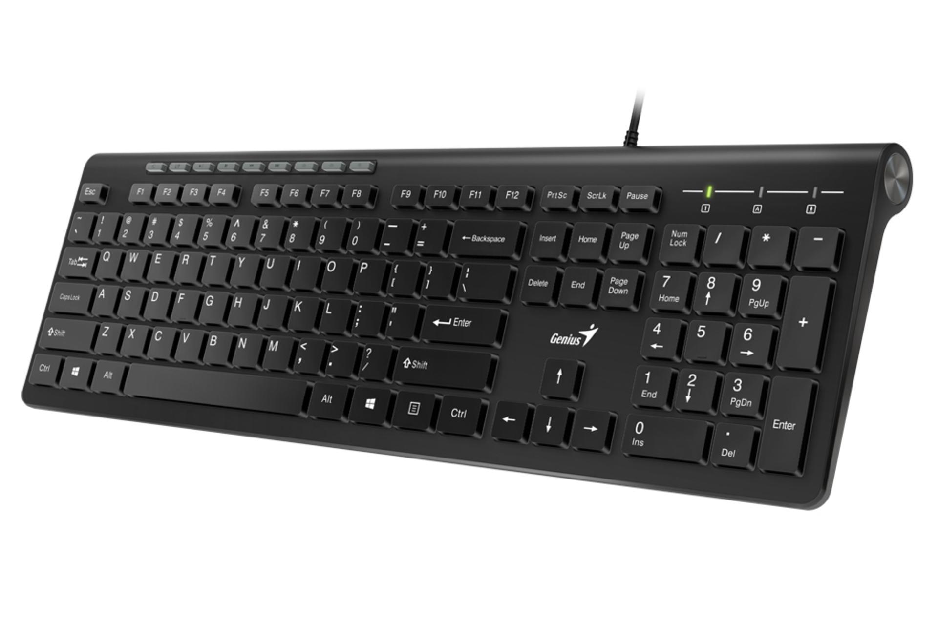 نمای راست کیبورد جنیوس Genius SlimStar 230 مشکی