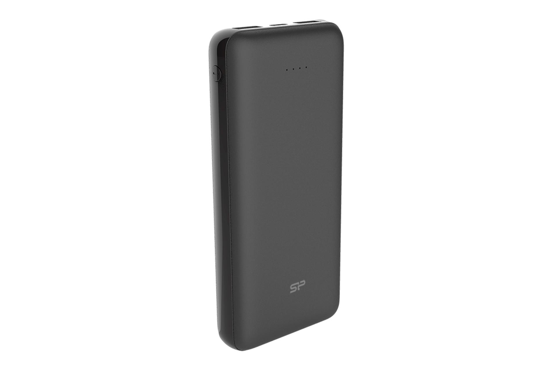 نمای چپ پاور بانک سیلیکون پاور Silicon Power GS20 20000mAh با ظرفیت 20000 میلی‌آمپر ساعت مشکی