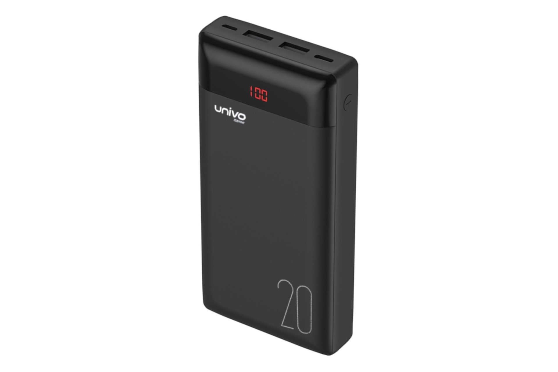پاور بانک یونیوو Univo UN20 Pro 20000mAh با ظرفیت 20000 میلی‌آمپر ساعت مشکی