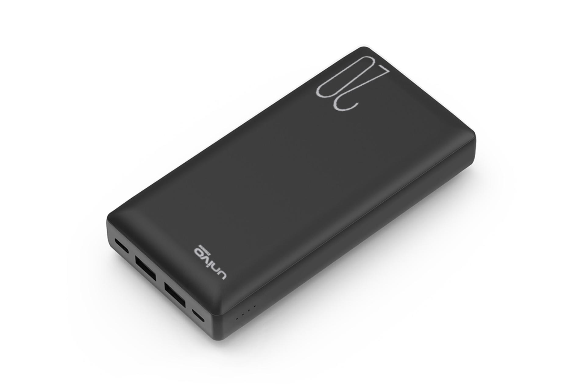 پاور بانک یونیوو Univo UN20 20000mAh با ظرفیت 20000 میلی‌آمپر ساعت مشکی