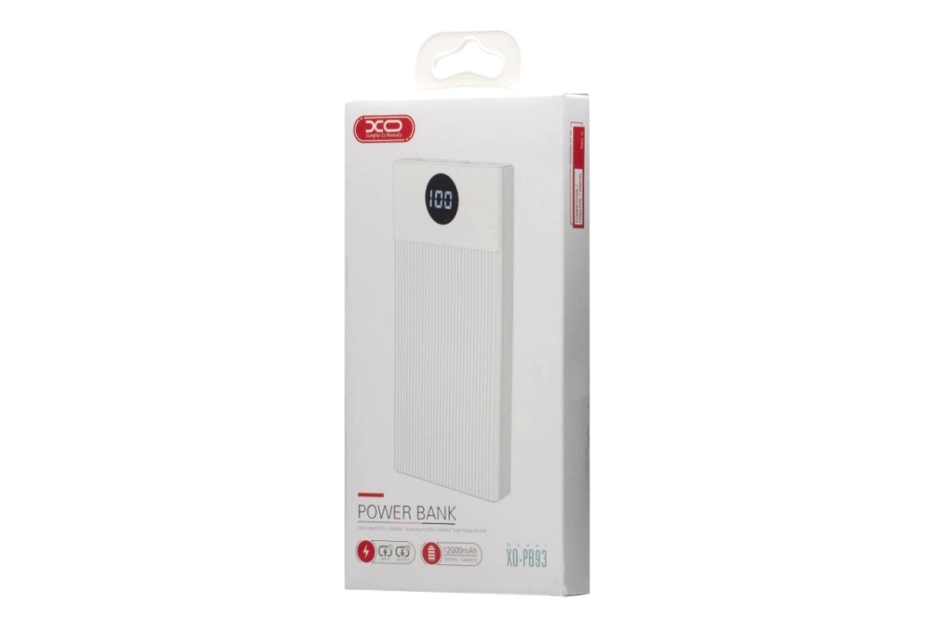 جعبه پاور بانک ایکس او XO PB93 12000mAh با ظرفیت 12000 میلی‌آمپر ساعت