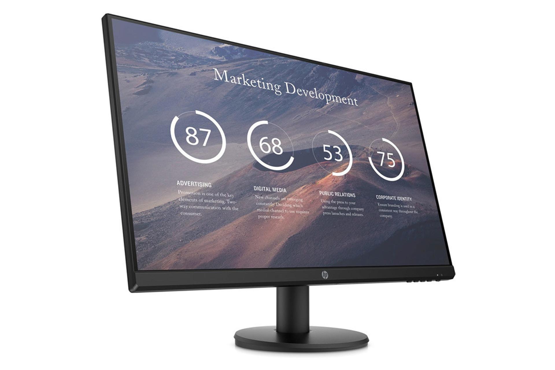 نمای چپ مانیتور 27 اینچ اچ پی P27v G4