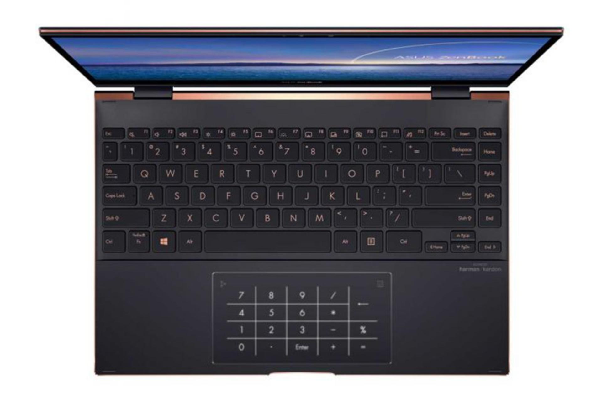 نمای بالا لپ تاپ ایسوس ذن بوک فلیپ 13 UX371EA