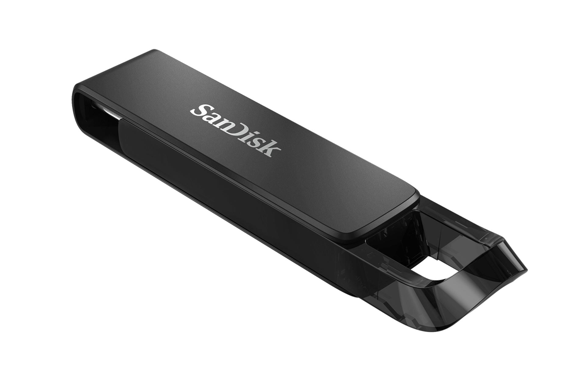 نمای چپ فلش مموری سن دیسک SanDisk Ultra USB Type-C Flash Drive با پوشش