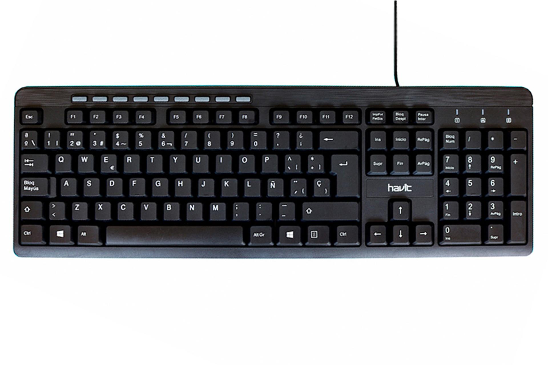 نمای روبرو کیبورد هویت HV-KB256