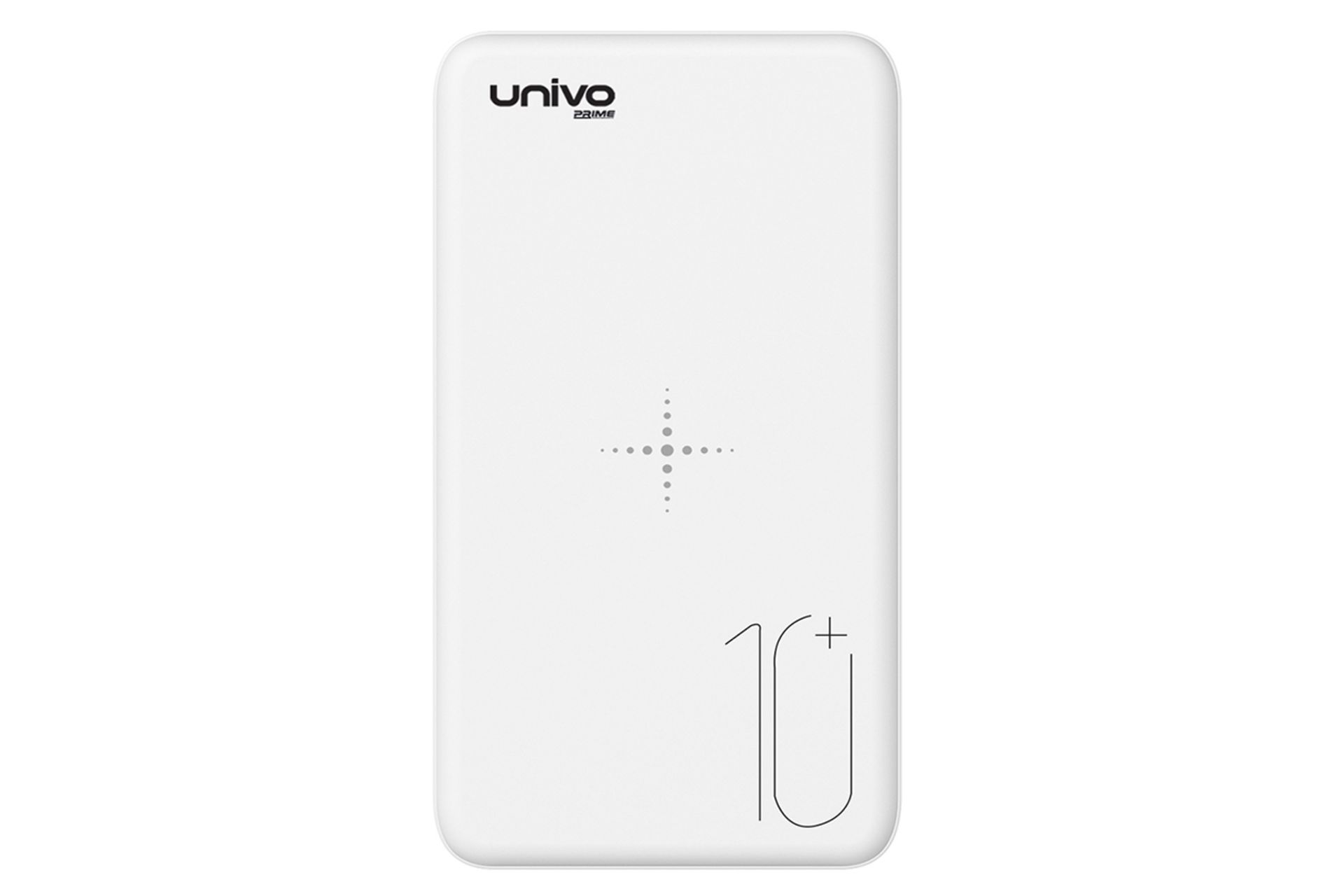 پاور بانک یونیوو Univo UN10W 10000mAh با ظرفیت 10000 میلی‌آمپر ساعت با امکان شارژ وایرلس سفید