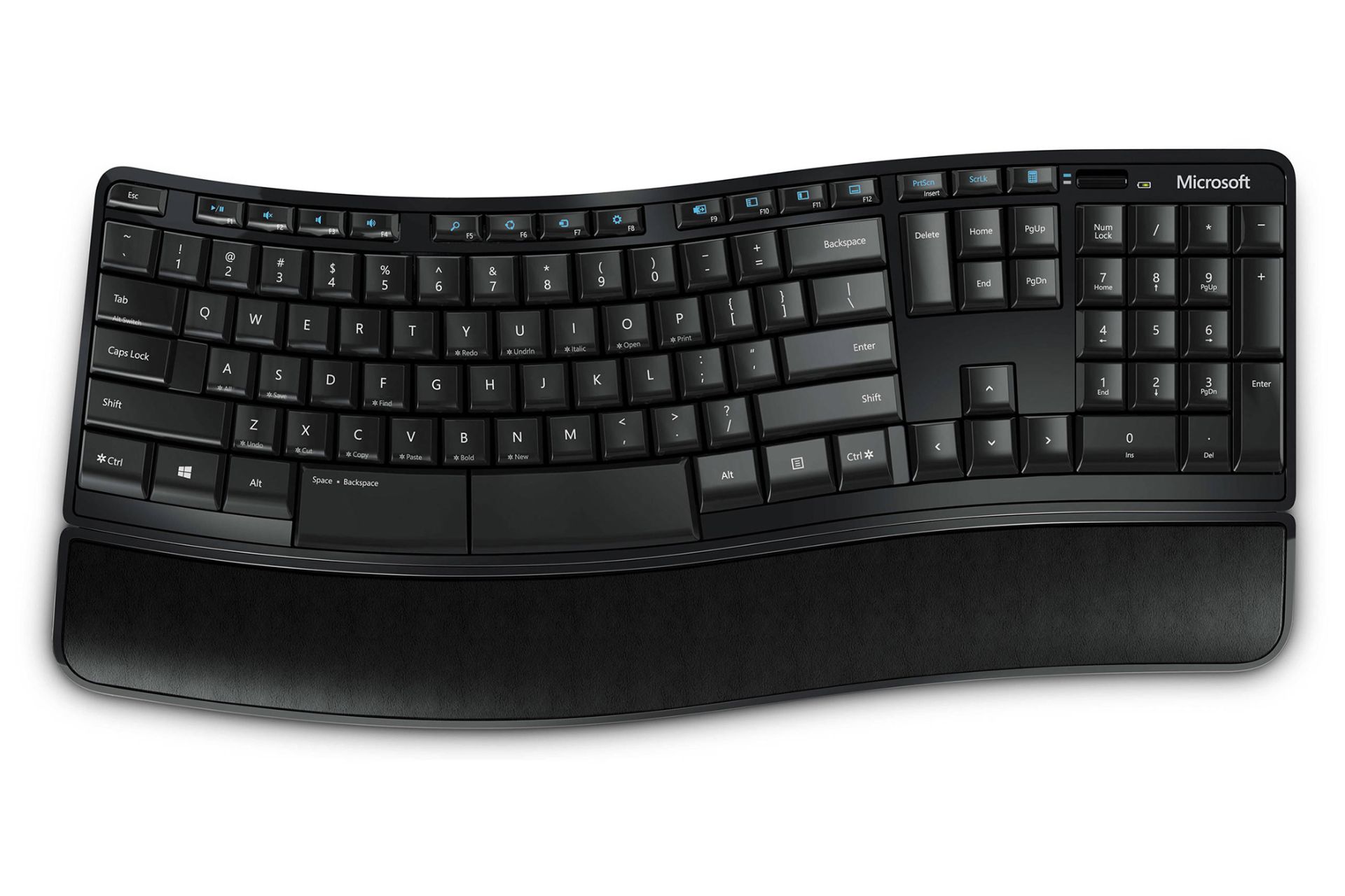 کیبورد مایکروسافت sculpt comfort desktop  از نمای بالا