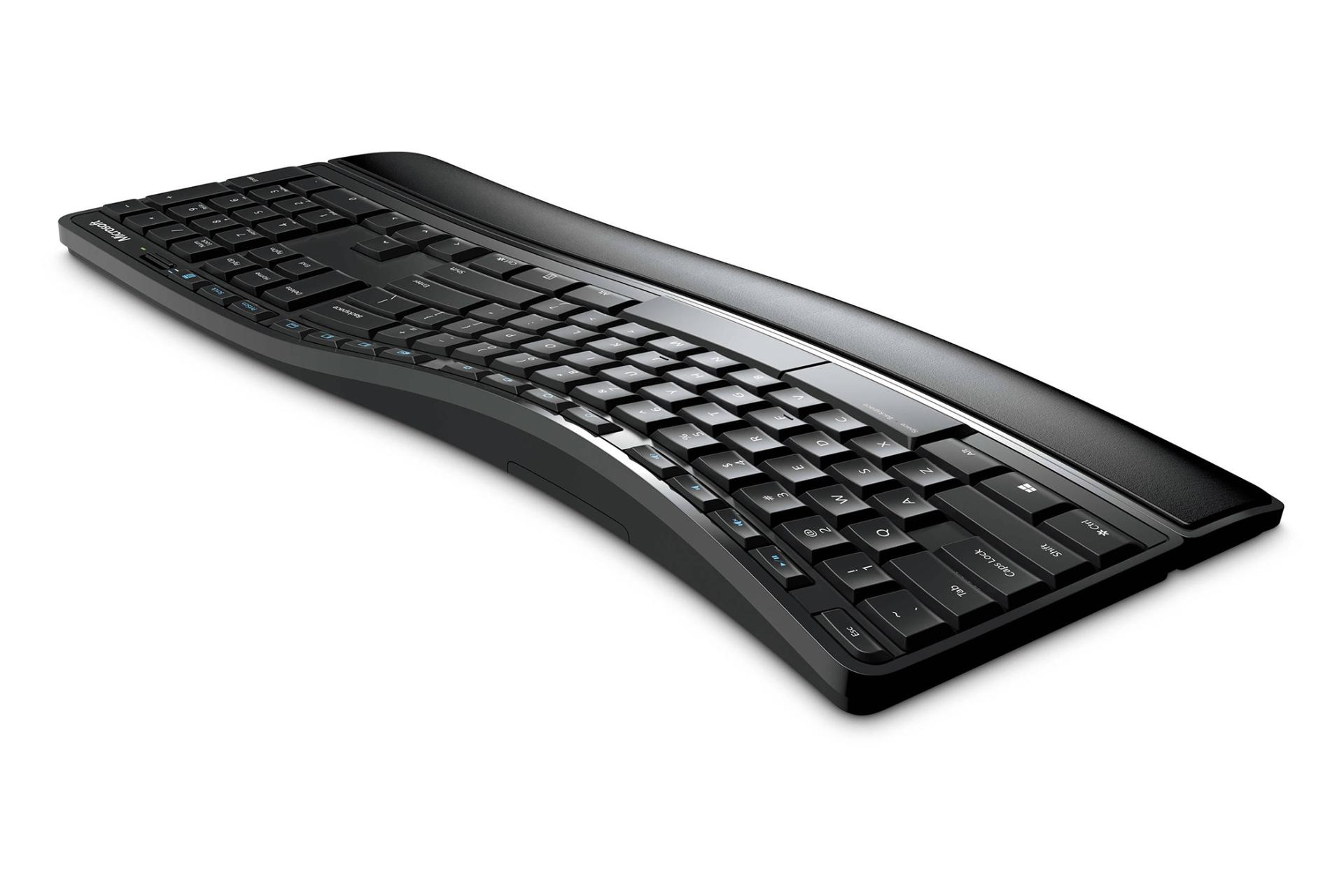 نمای نیمرخ کیبورد مایکروسافت sculpt comfort desktop رنگ مشکی