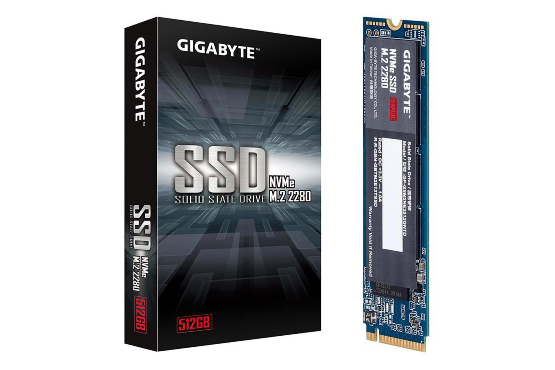 جعبه SSD گیگابایت GIGABYTE GP-GSM2NE3512GNTD NVMe M.2 512GB ظرفیت 512 گیگابایت