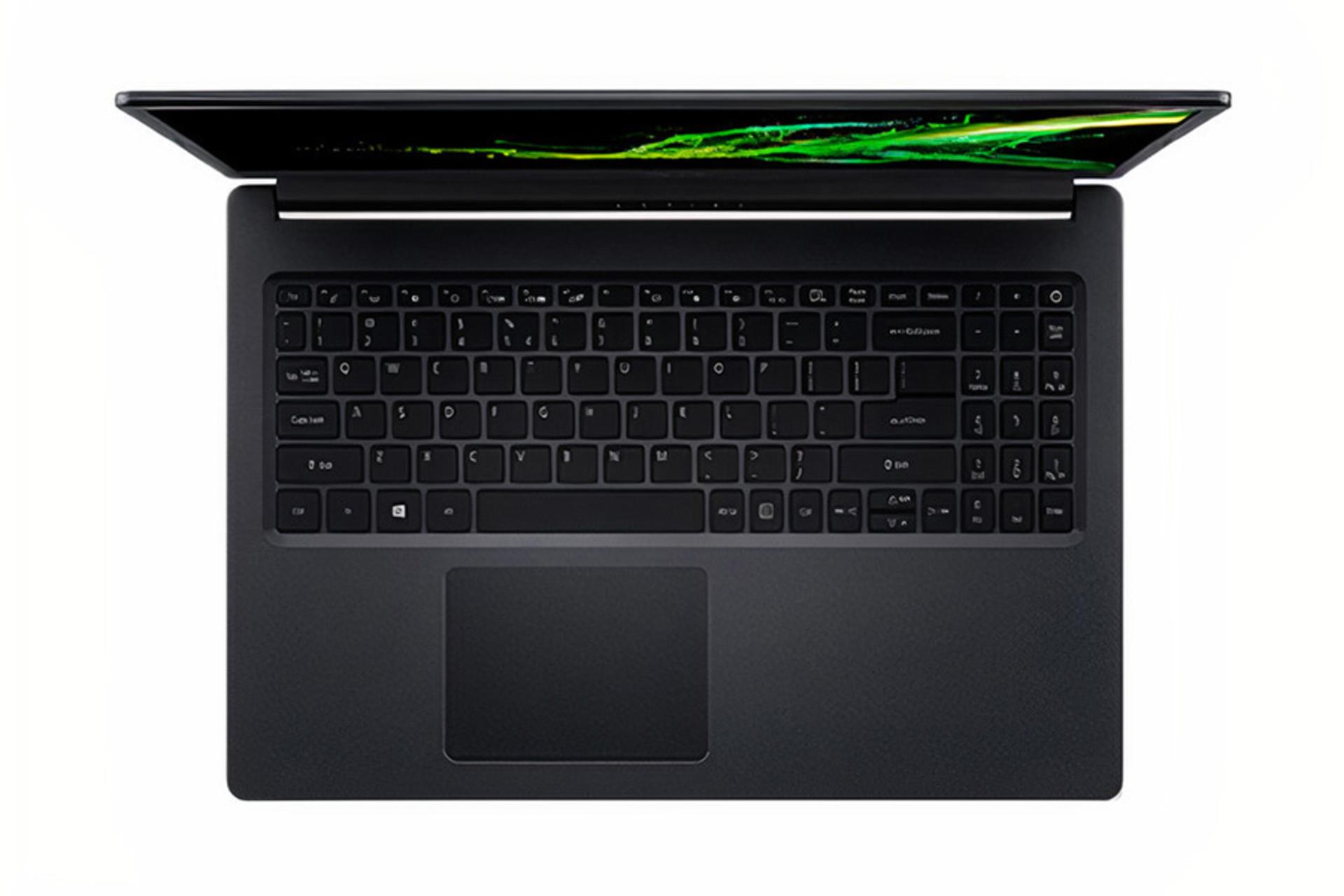 نمای بالا لپ تاپ ایسر اسپایر 3 مدل A315 و نمایش کیبورد