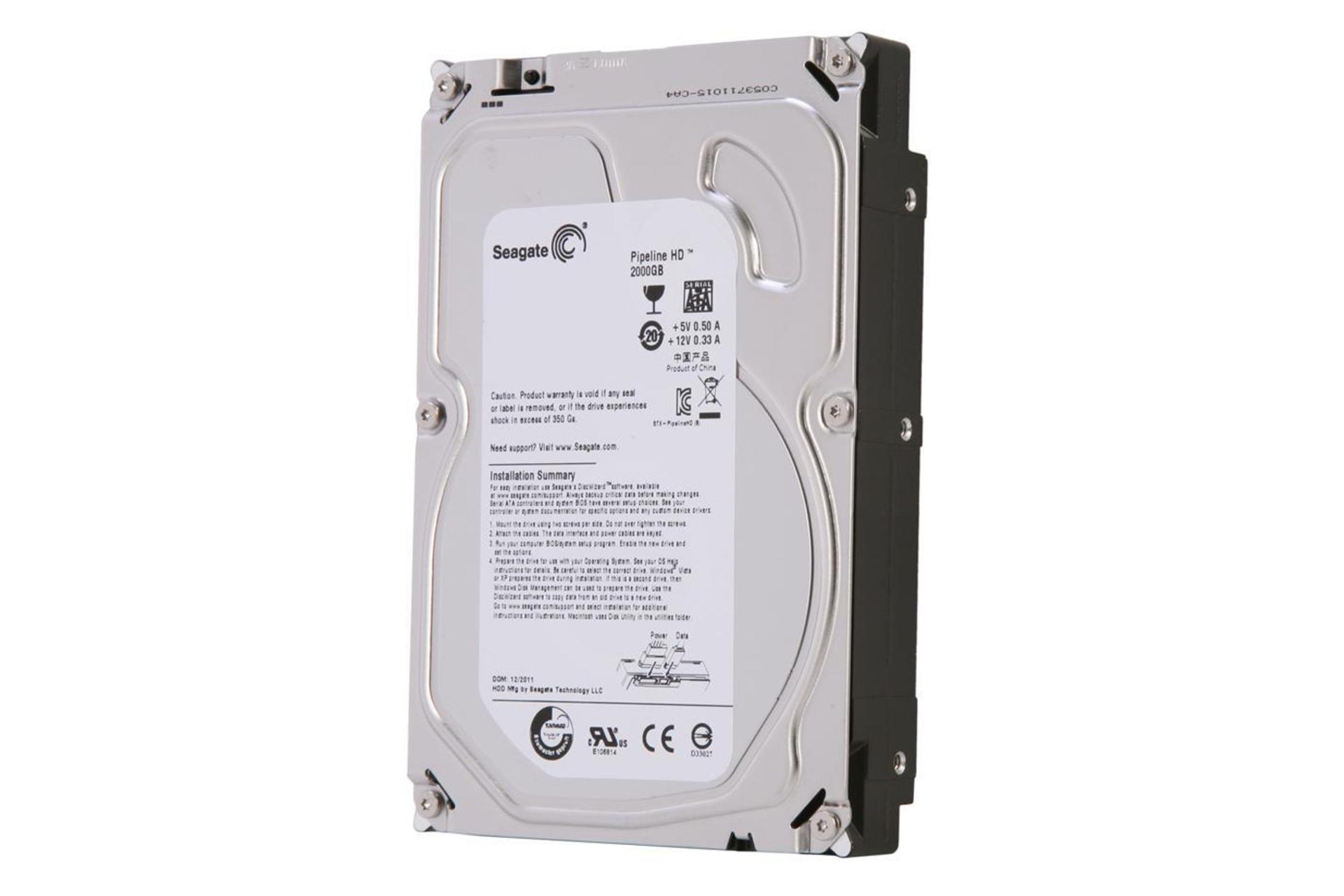 نمای جانبی هارد دیسک اینترنال سیگیت Pipeline ST2000VM002