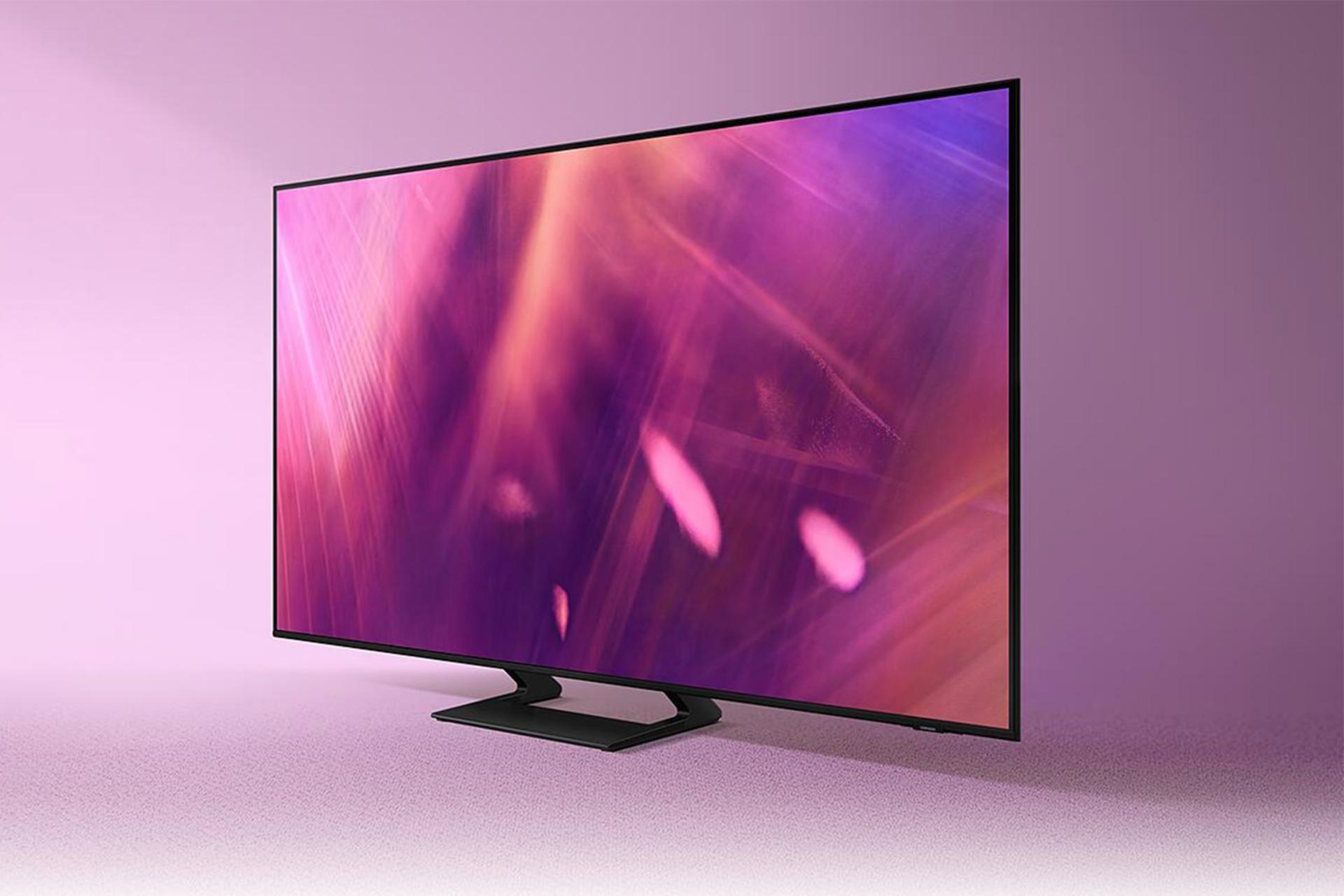 تلویزیون سامسونگ با پایه Samsung 75AU9000